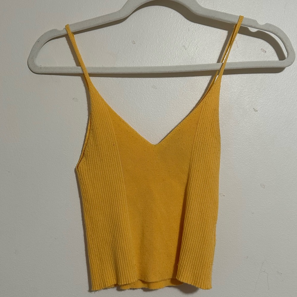 Yellow crop top